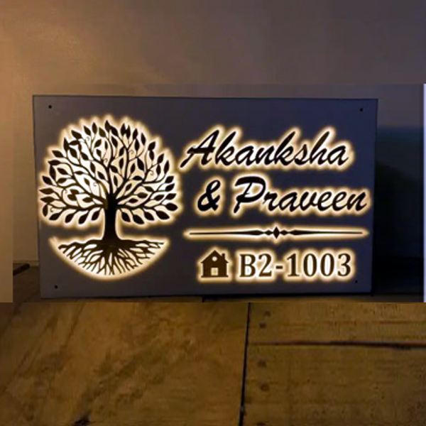 Fancy LED House Name Plate